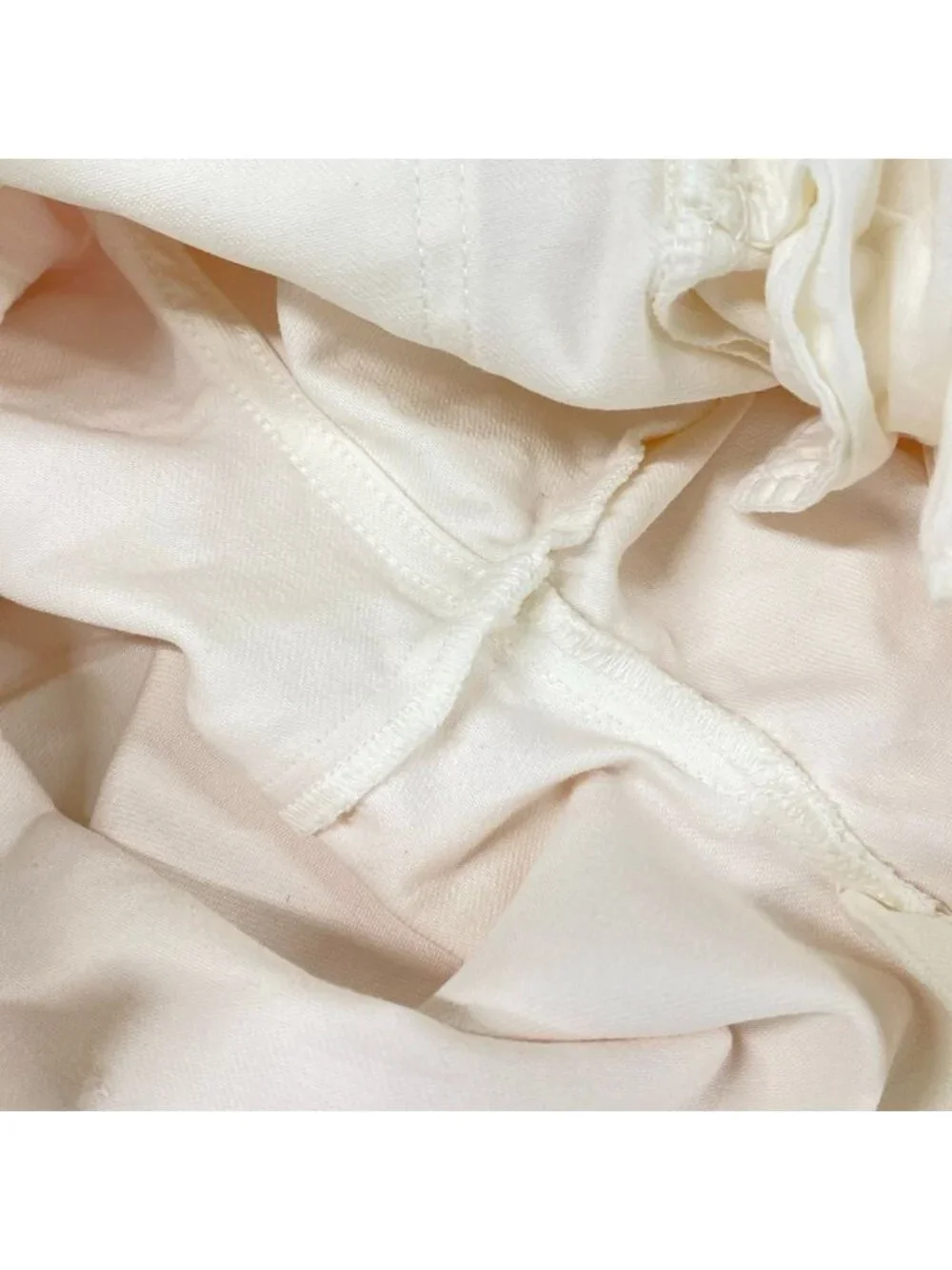 Chanel Jeans S P White Pink Flower View Gradient Cotton 34